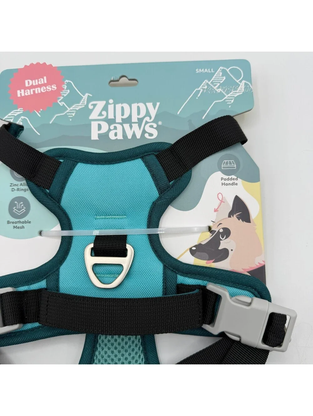 ZippyPaws No Pull Dog Harness Small Teal Black 10 to 20 lbs ZPC-C0012 Zippy Paws